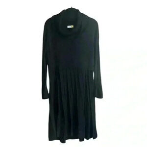 Calvin Klein cowl neck sweater dress raised pattern bell sleeve